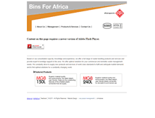 Tablet Screenshot of binsforafrica.com